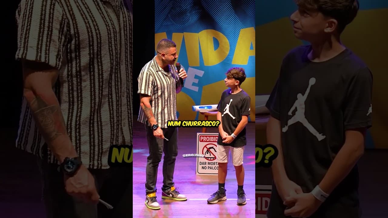 子供たちが「Qual é Seu Talento?!」に参加する様子