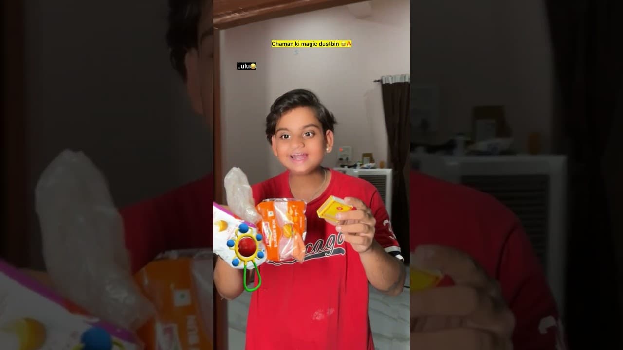 インドの家族とChamanの魔法のゴミ箱のユーモア